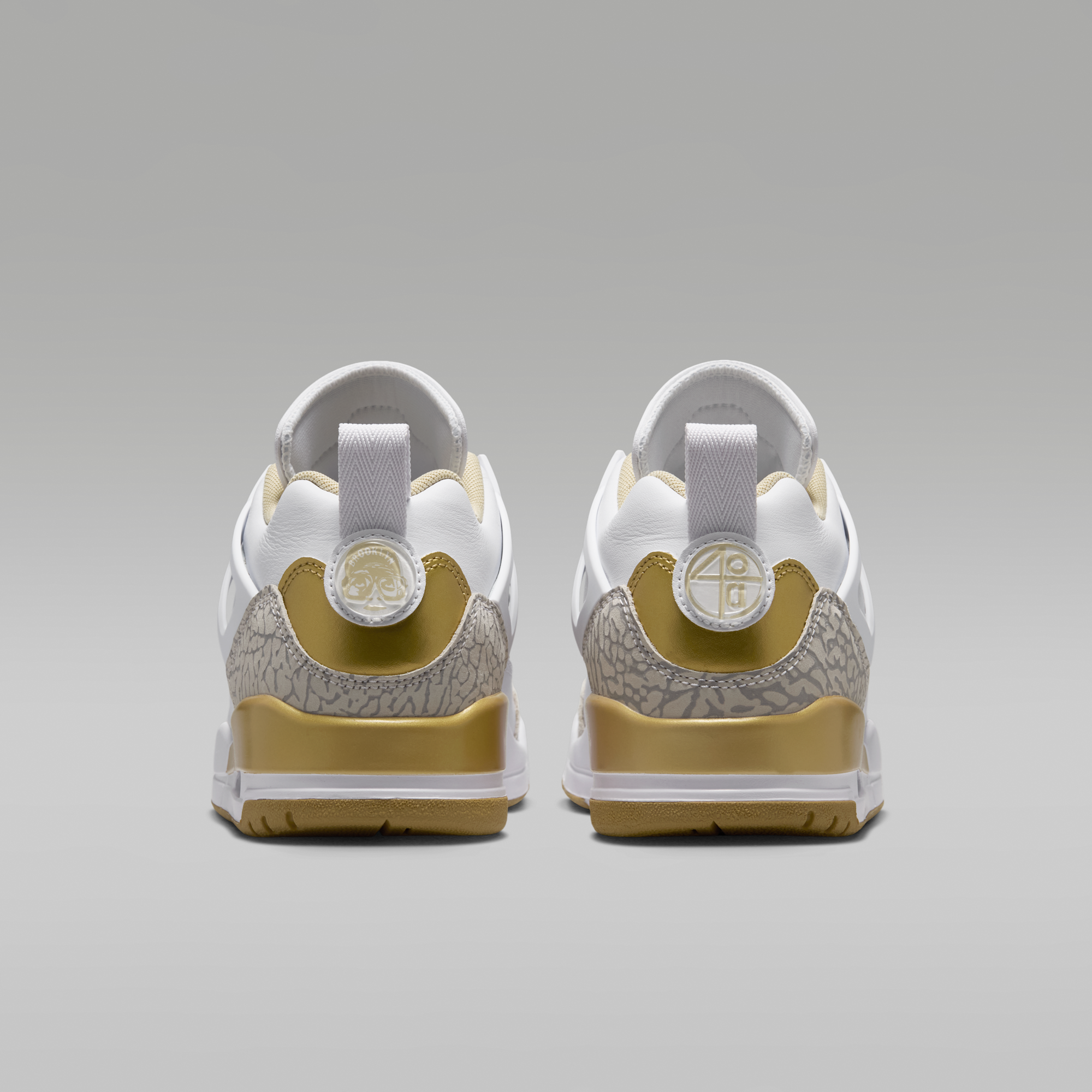 Jordan Spizike Low - Λευκό/Neutral Grey/Team Gold/Metallic Gold - 6