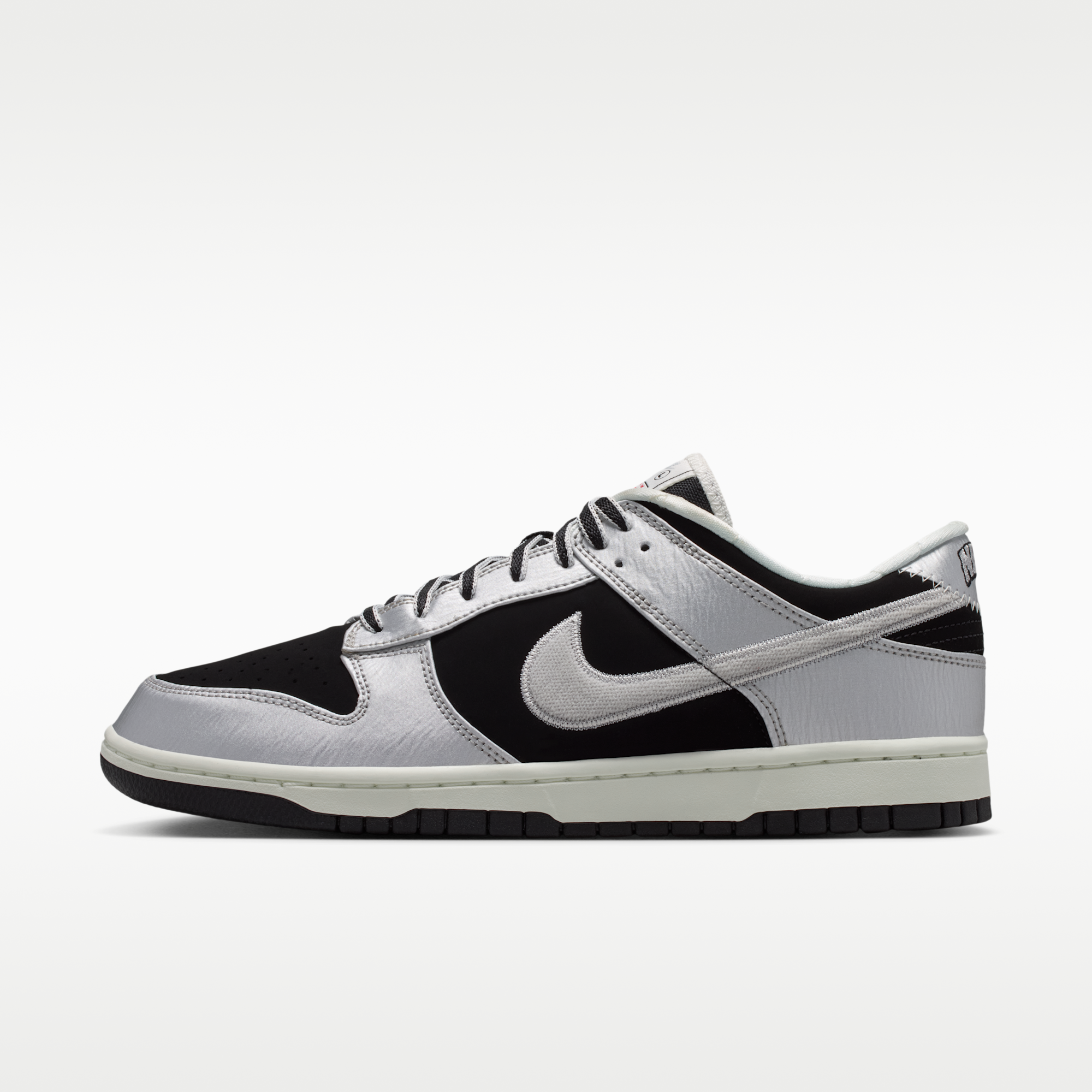 Nike Dunk Low Retro - Metallic Silver/Μαύρο/Sail/Metallic Silver - 1