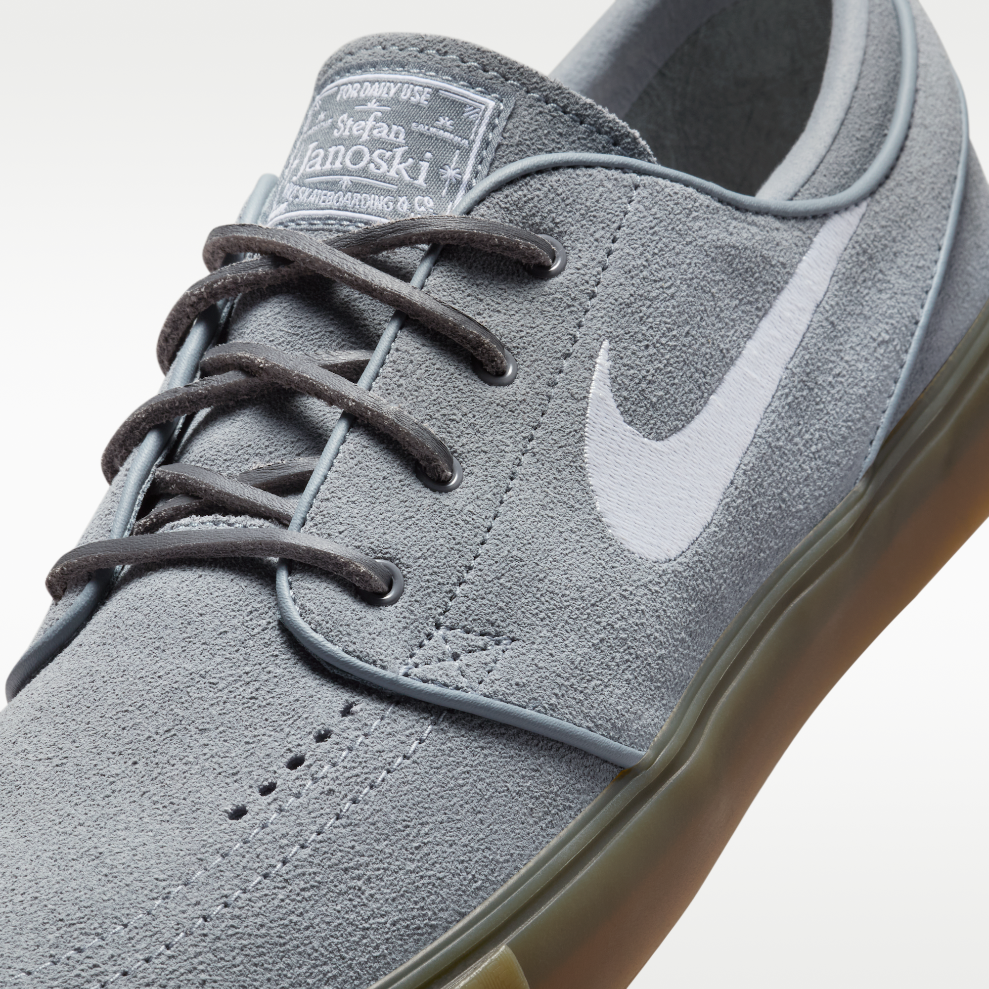 Nike SB Zoom Janoski OG+ - Cool Grey/Cool Grey/Gum Light Brown/Λευκό - 7