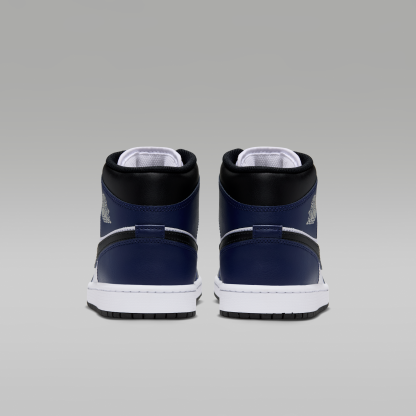 Air Jordan 1 Mid - Λευκό/College Navy/Λευκό/Tech Grey - 6