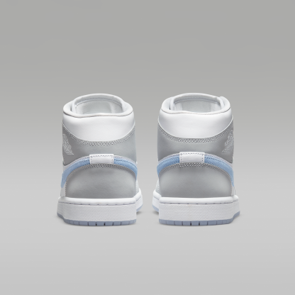 Air Jordan 1 Mid - Λευκό/Wolf Grey/Aluminum - 6