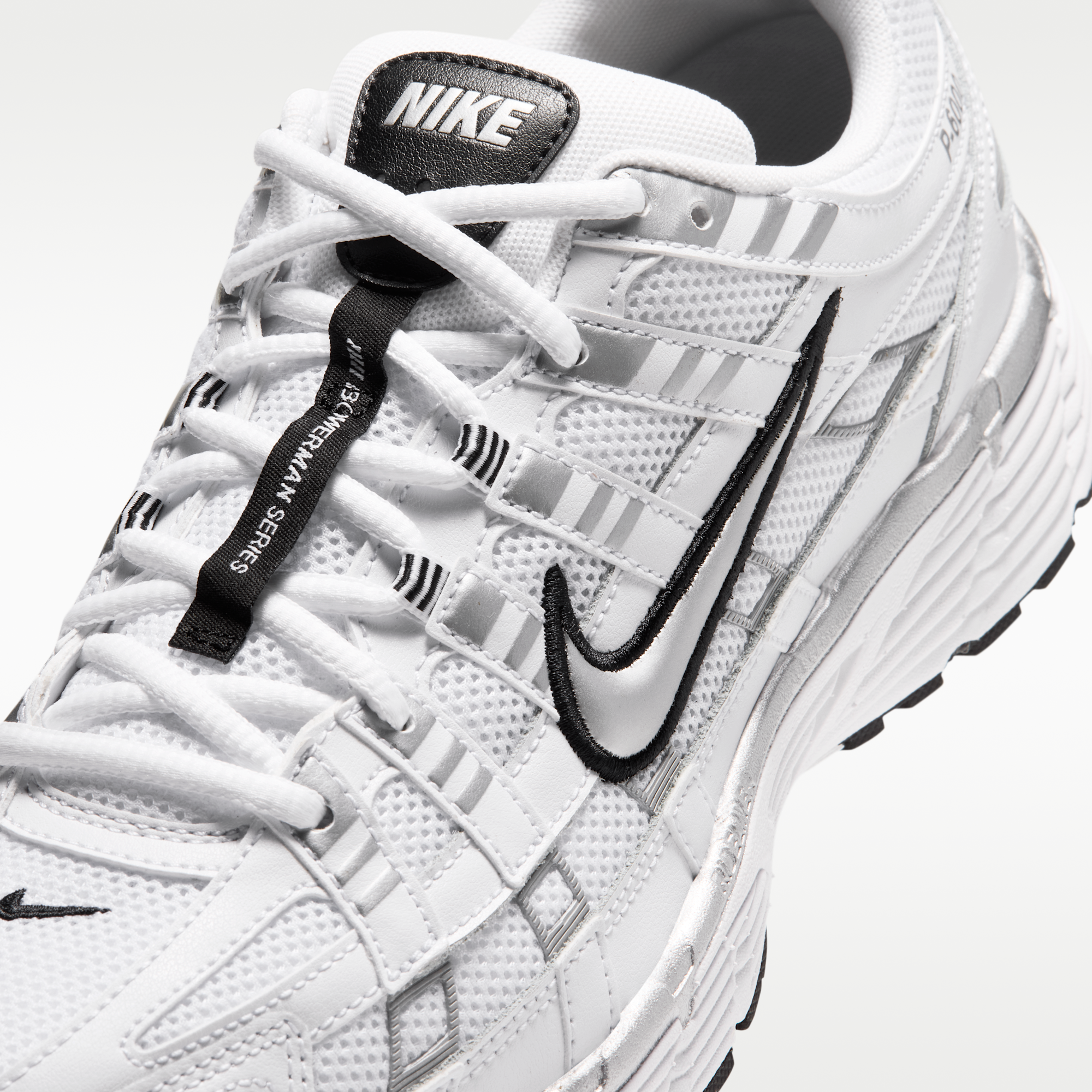 Nike P-6000 - Λευκό/Μαύρο/Metallic Silver - 7