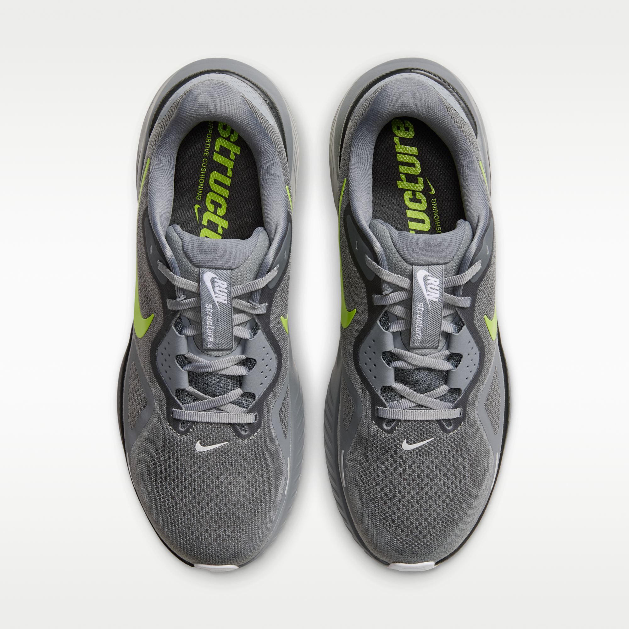 Nike Structure 26 - Cool Grey/Dark Smoke Grey/Λευκό/Lemon Venom - 4