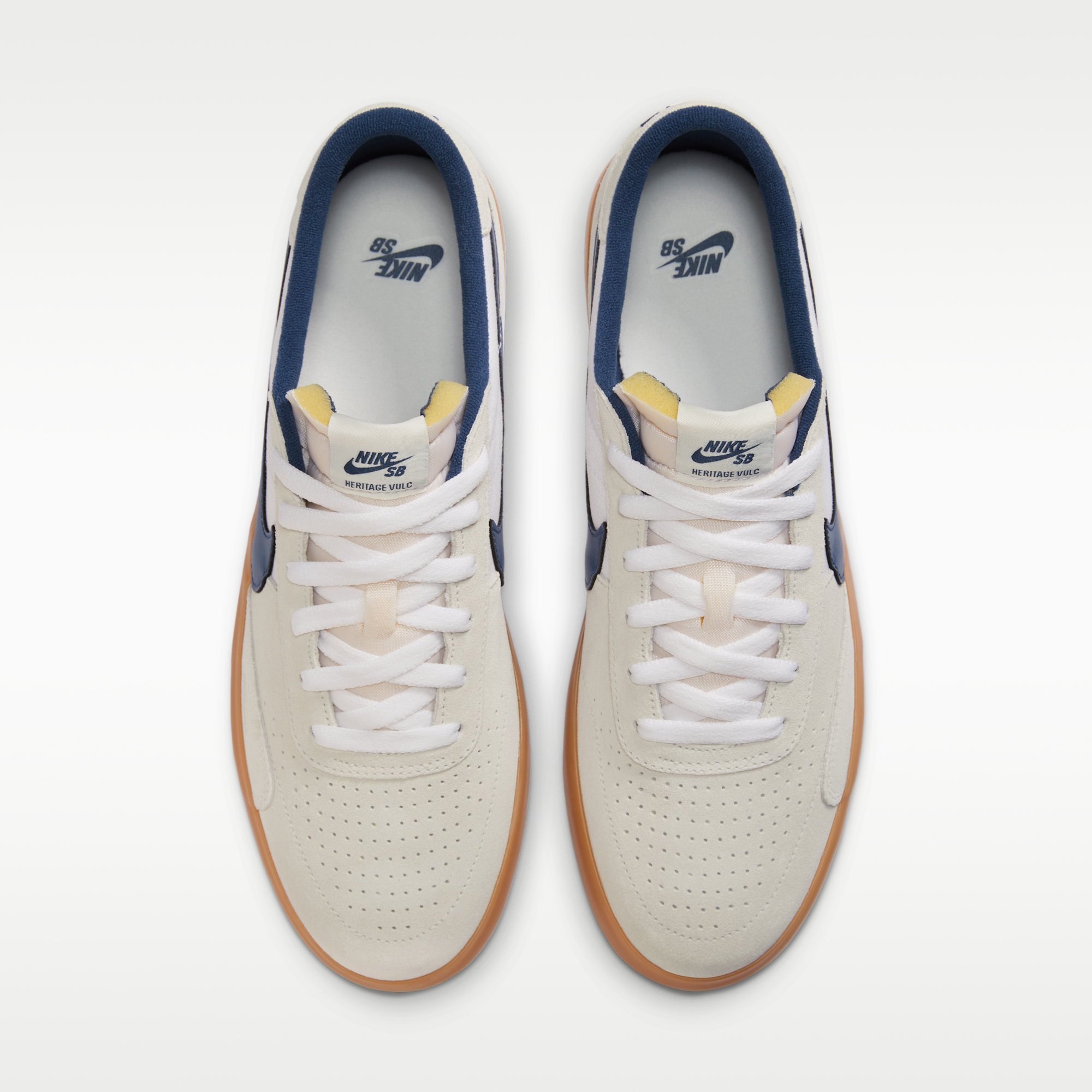Nike SB Heritage Vulc - Summit White/Λευκό/Gum Light Brown/Navy - 4
