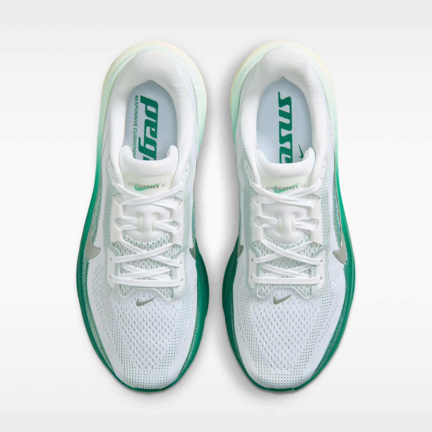 Nike Pegasus 42 - Λευκό/Malachite/Barely Green/Metallic Silver - 4