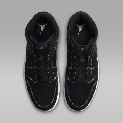 Air Jordan 1 Mid - Μαύρο/Μαύρο/Pistachio Frost - 4