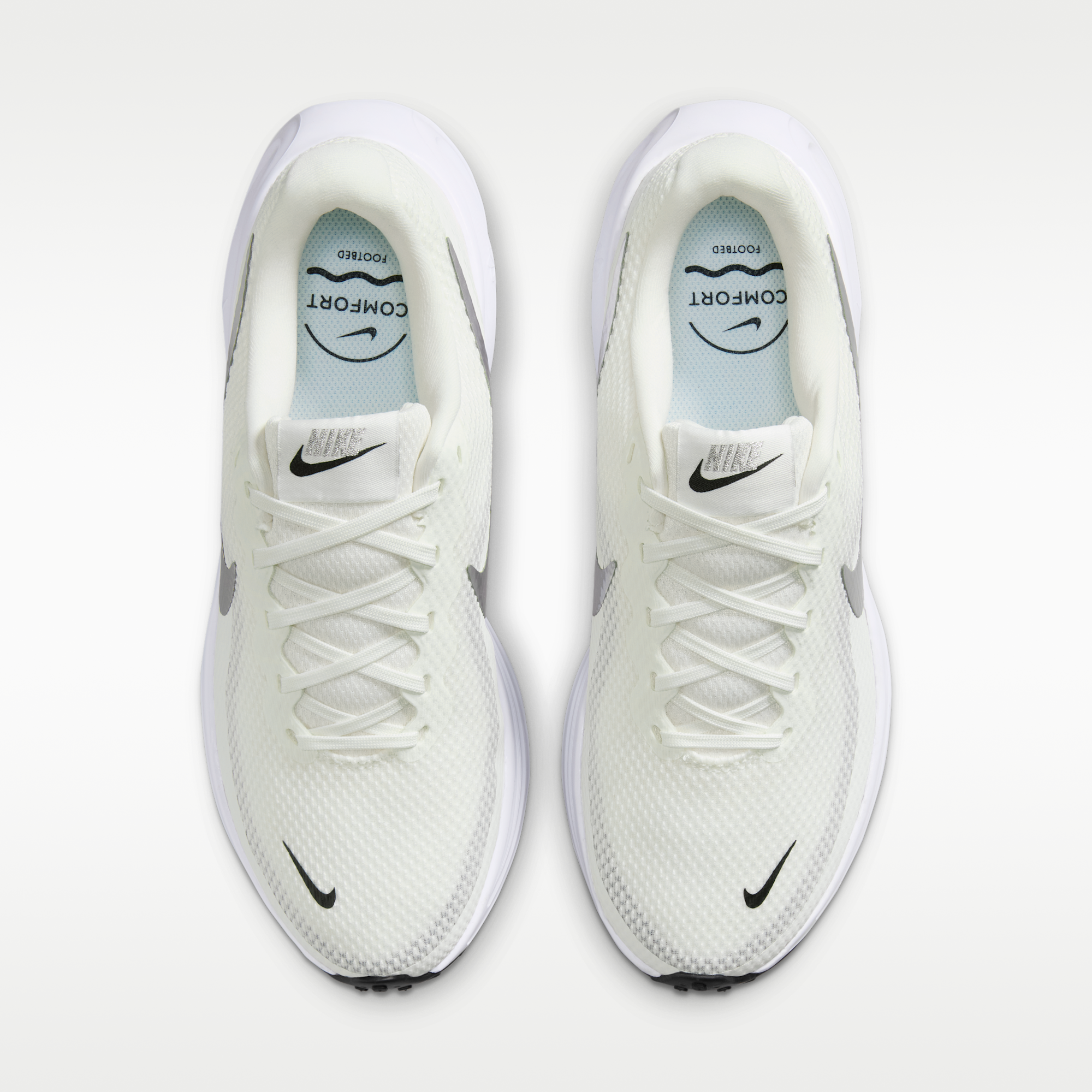Nike Revolution 8 - Sail/Λευκό/Μαύρο/Metallic Silver - 4