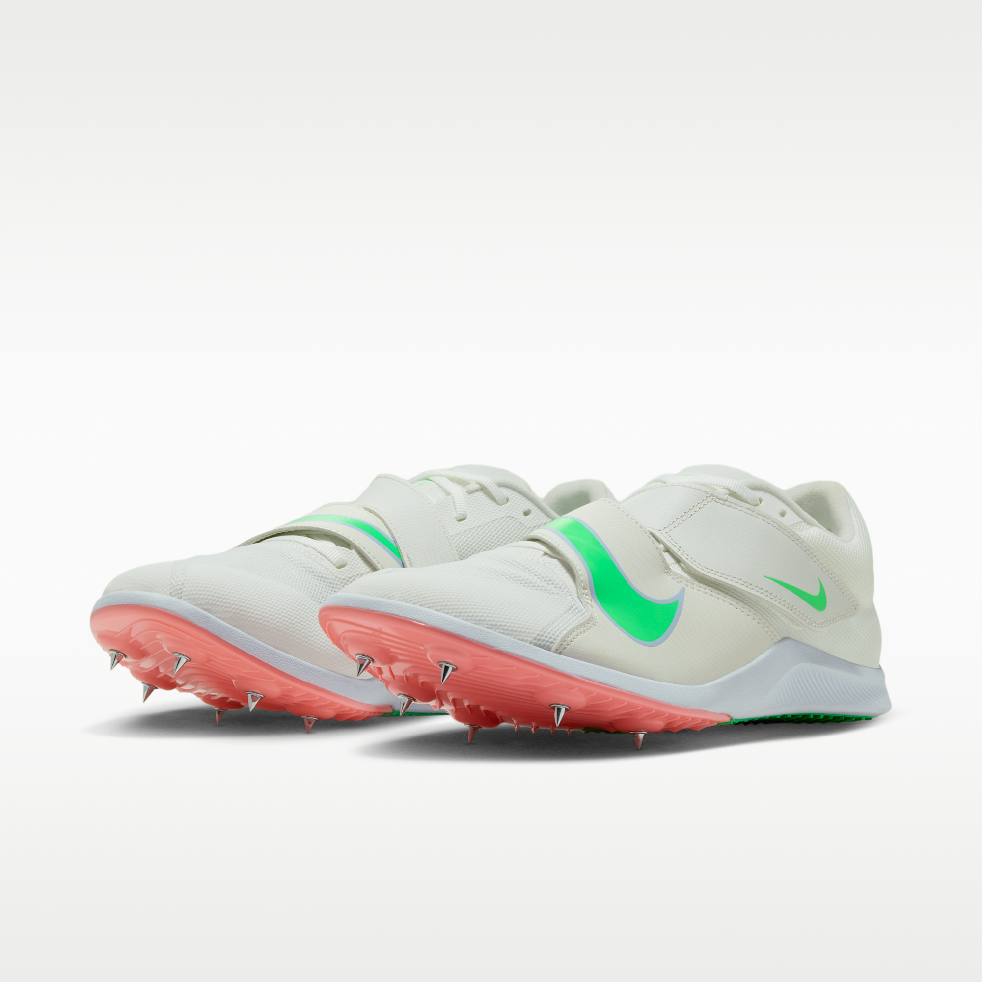 Nike Zoom Rival Jump - Summit White/Aluminum/Atomic Pink/Electro Green - 5