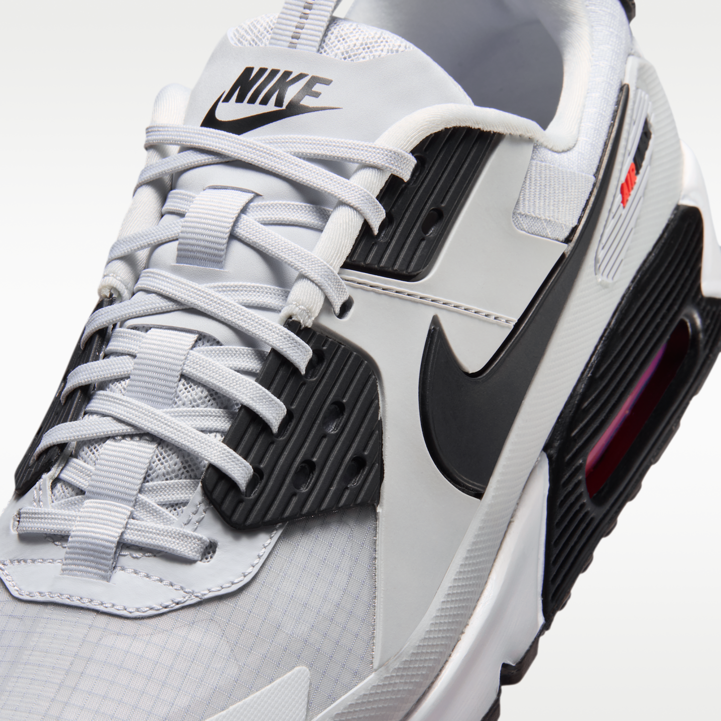 Nike Air Max 90 Drift - Pure Platinum/Bright Crimson/Μαύρο - 7