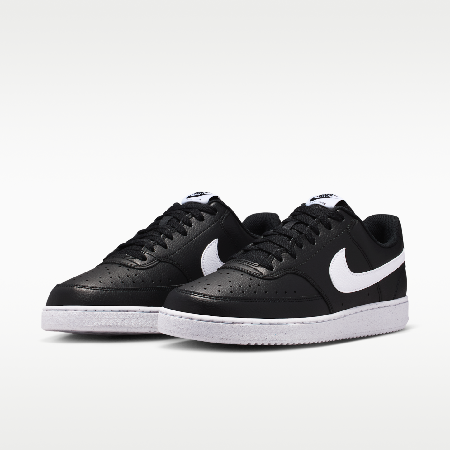 Nike Court Vision Low Next Nature - Μαύρο/Μαύρο/Λευκό - 5