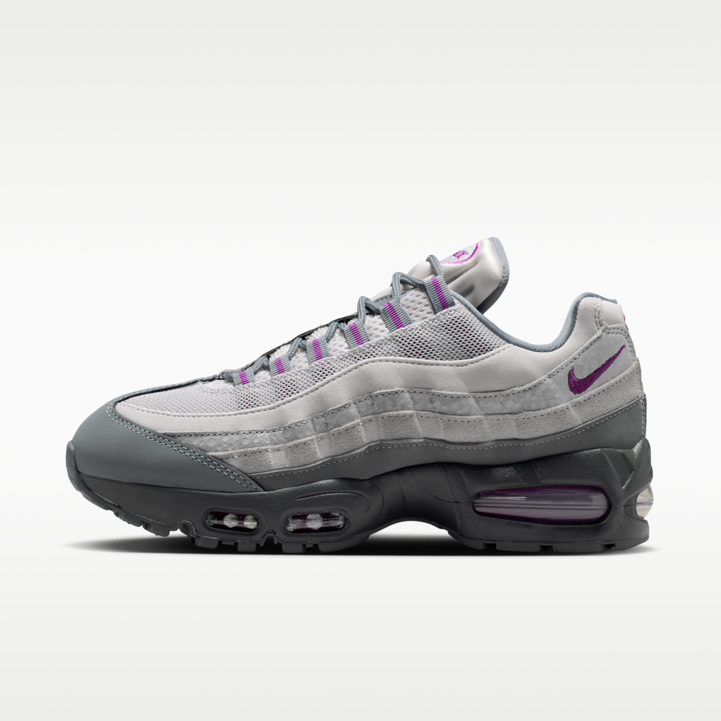 Nike Air Max 95 Big Bubble - Cool Grey/Light Smoke Grey/Vast Grey/Bold Berry - 1