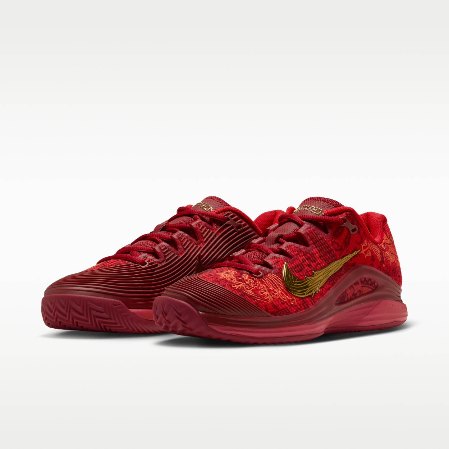 Nike Vapor 12 "Qinwen Zheng" - University Red/Tough Red/Picante Red/Metallic Gold - 5