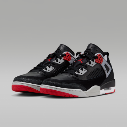 Jordan Spizike Low - Μαύρο/Wolf Grey/Λευκό/Gym Red - 5
