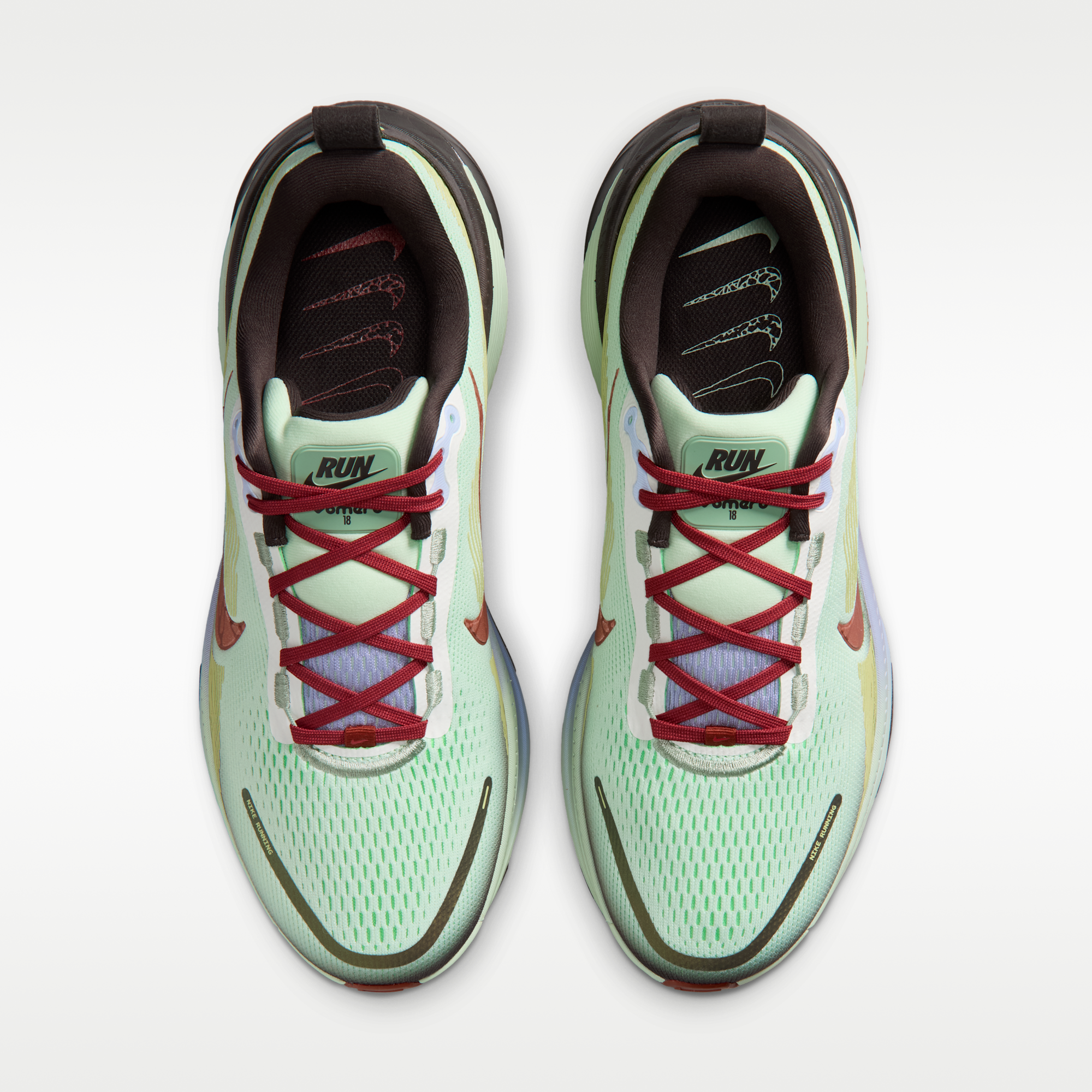 Nike Vomero 18 - Frosted Spruce/Tar/Purple Fade/Rugged Orange - 4