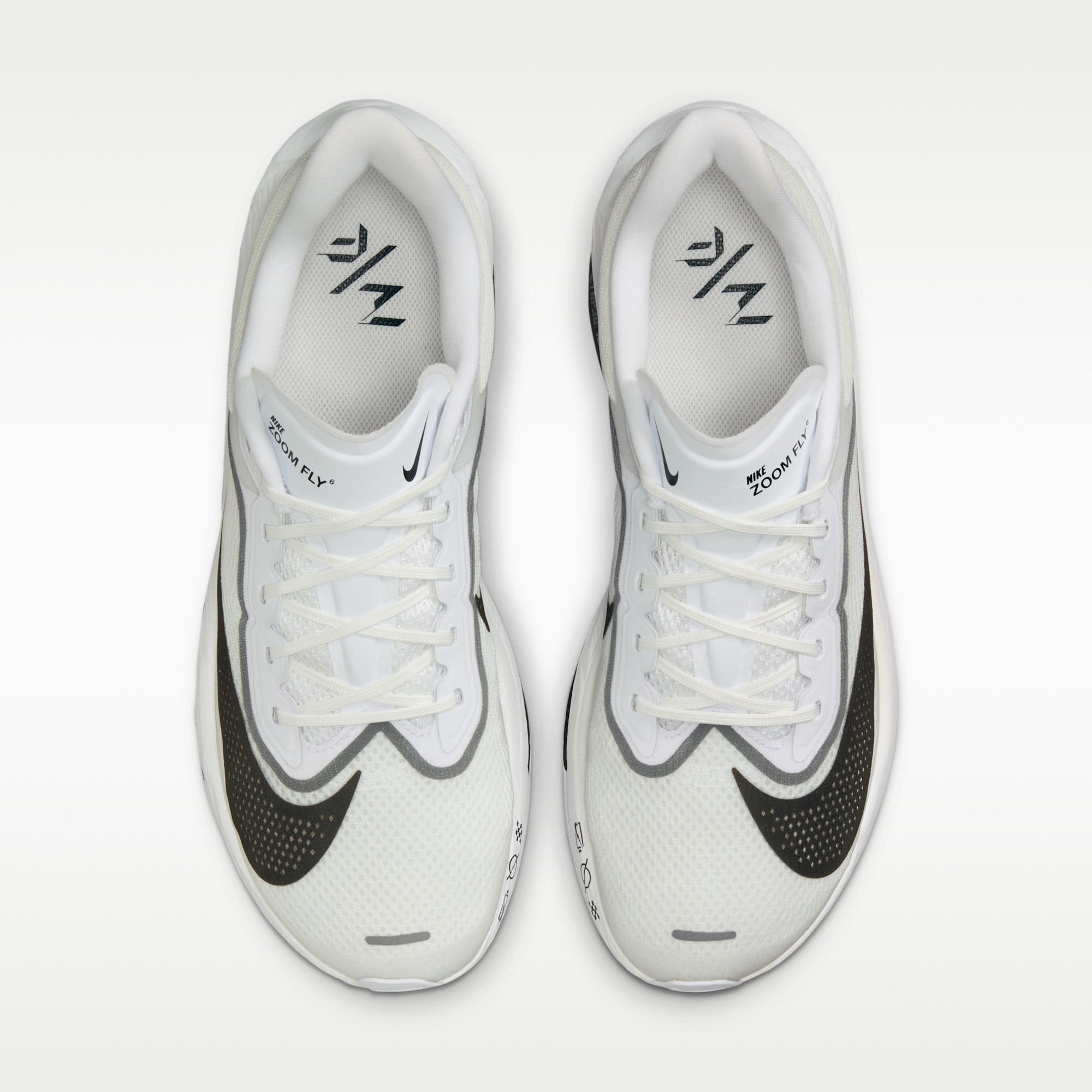 Nike Zoom Fly 6 - Λευκό/Smoke Grey/Metallic Silver/Μαύρο - 4
