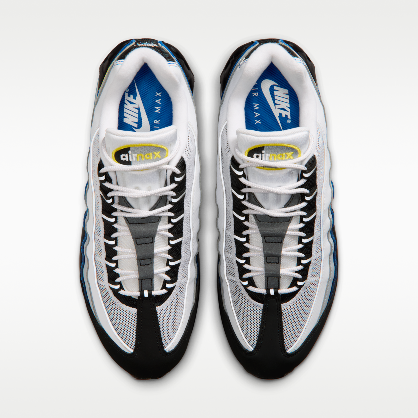 Nike Air Max 95 Big Bubble - Λευκό/Μαύρο/Reflect Silver/Royal Blue - 4