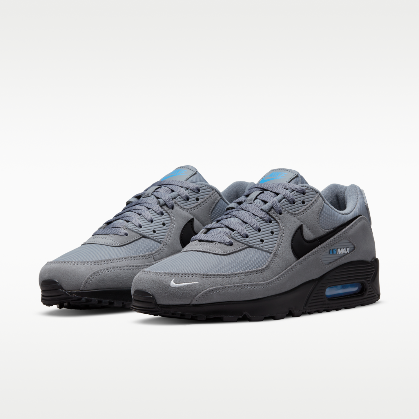 Nike Air Max 90 - Smoke Grey/Light Photo Blue/Metallic Silver/Μαύρο - 5