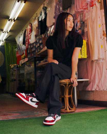 Air Jordan 1 Retro Low OG "Garden" - Μαύρο/Summit White/Laser Fuchsia/Varsity Red - 14
