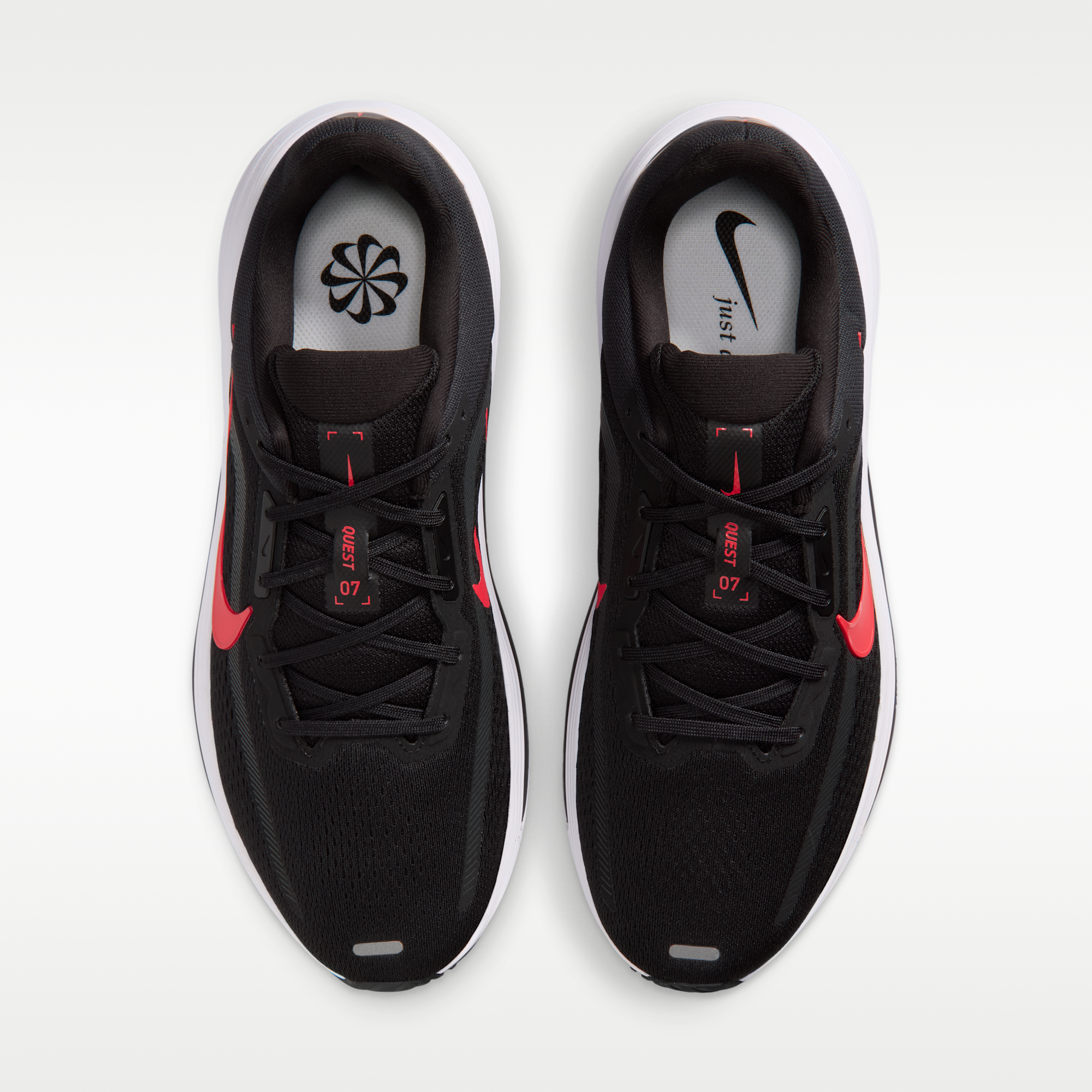 Nike Quest 7 - Μαύρο/Λευκό/Anthracite/Red Orbit - 4