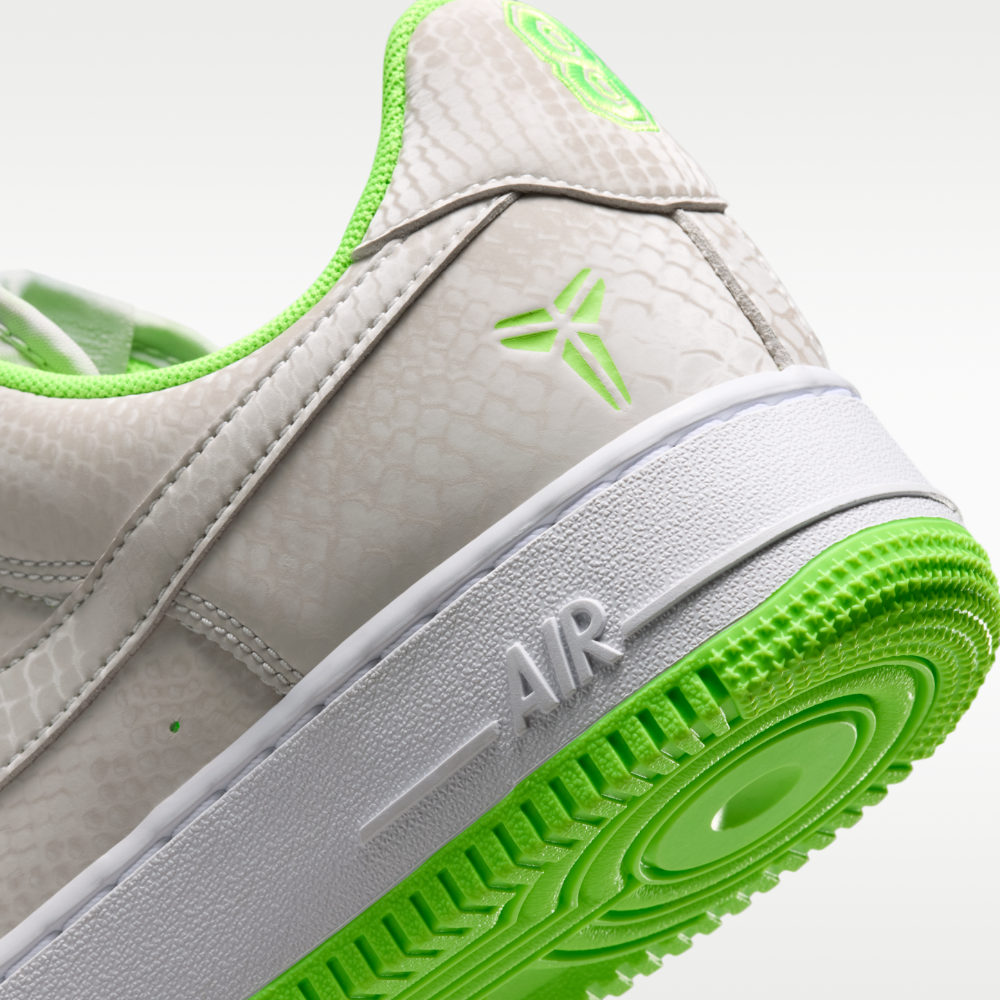 Kobe Air Force 1 Low - Vast Grey/Λευκό/Electric Green - 8