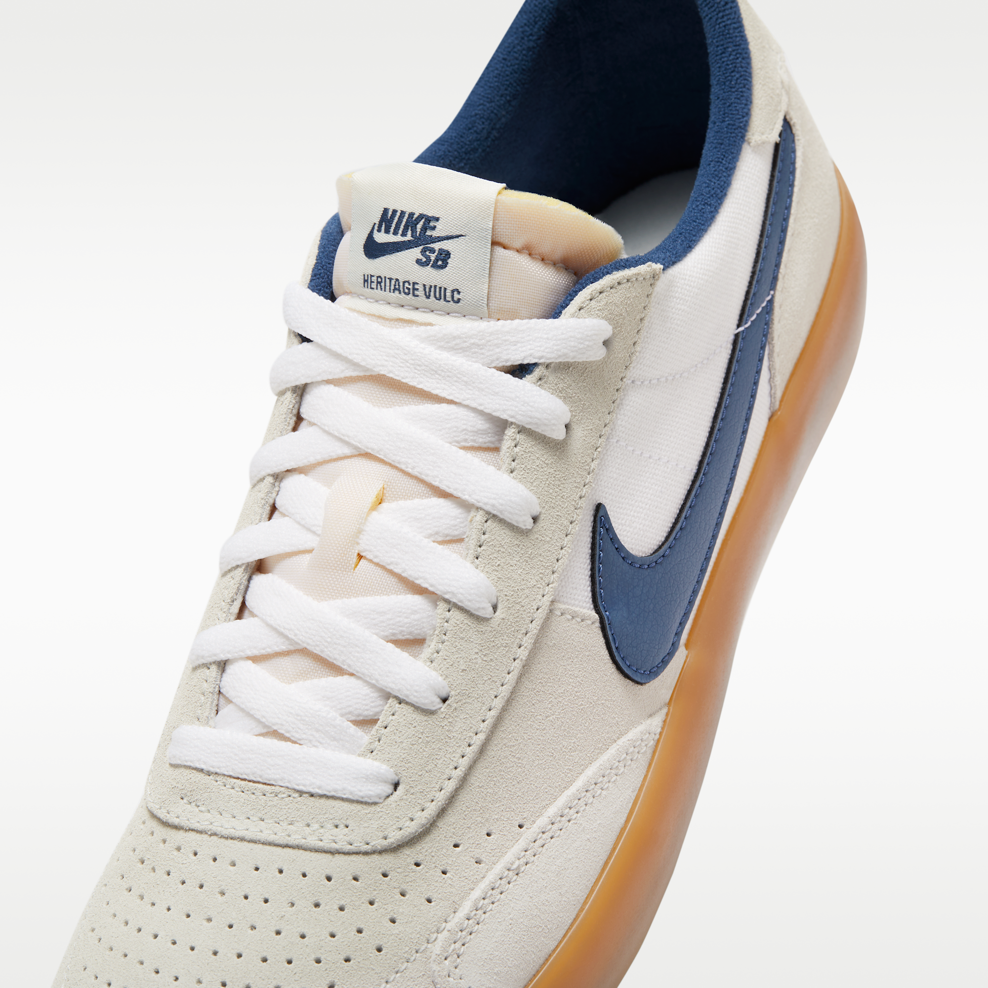 Nike SB Heritage Vulc - Summit White/Λευκό/Gum Light Brown/Navy - 7