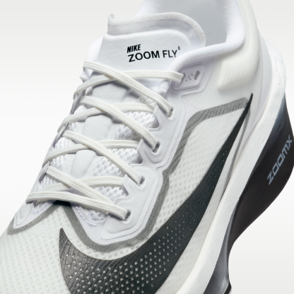 Nike Zoom Fly 6 - Λευκό/Smoke Grey/Metallic Silver/Μαύρο - 7