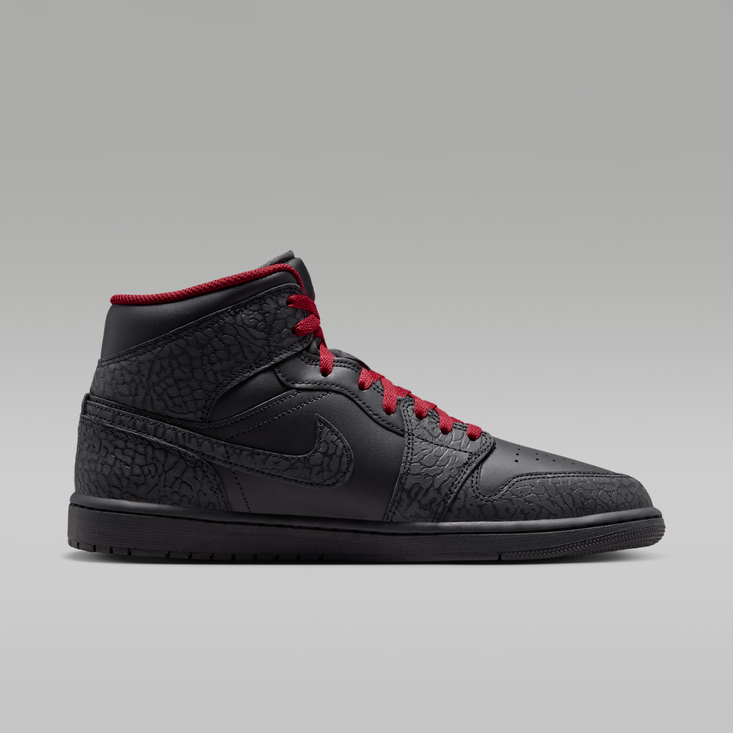 Air Jordan 1 Mid SE - Μαύρο/Μαύρο/Tough Red - 3