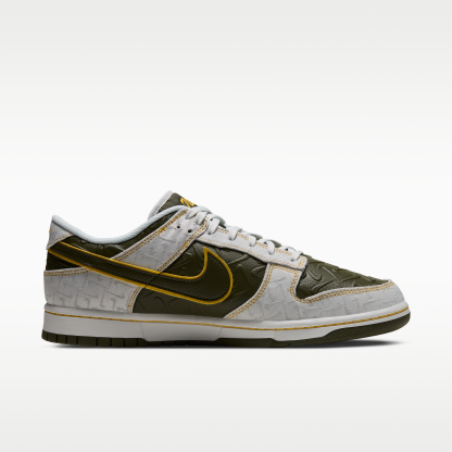 Nike Dunk Low Retro SE Leather/Suede - Summit White/Yellow Ochre/Cargo Khaki - 3