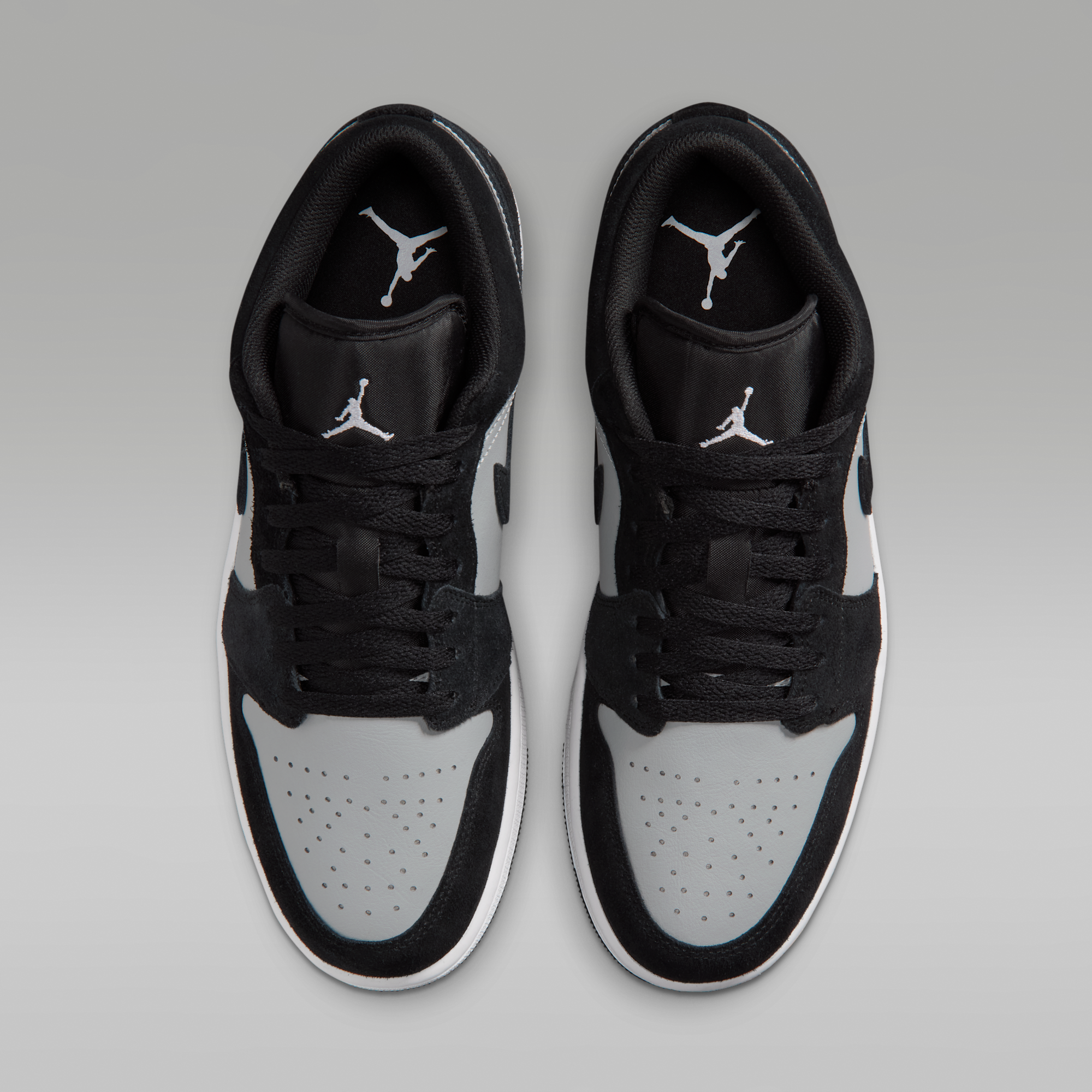 Air Jordan 1 Low - Μαύρο/Light Smoke Grey/Λευκό - 4