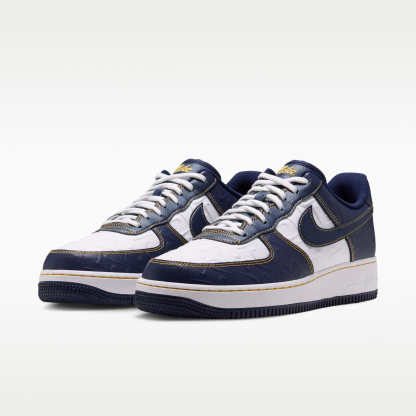 Nike Air Force 1 '07 - Summit White/Yellow Ochre/Midnight Navy - 5