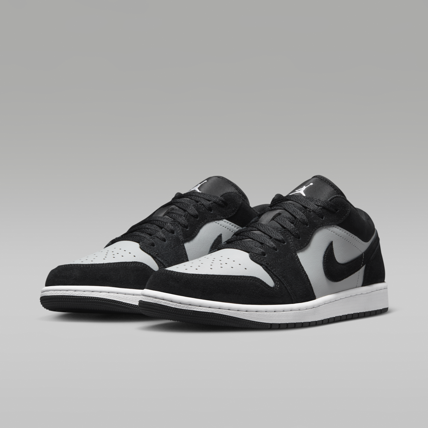 Air Jordan 1 Low - Μαύρο/Light Smoke Grey/Λευκό - 5