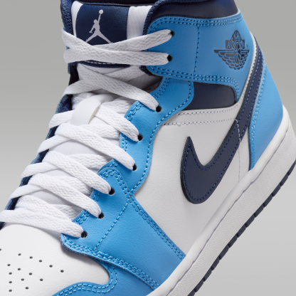 Air Jordan 1 Mid - University Blue/Λευκό/Sail/Midnight Navy - 7
