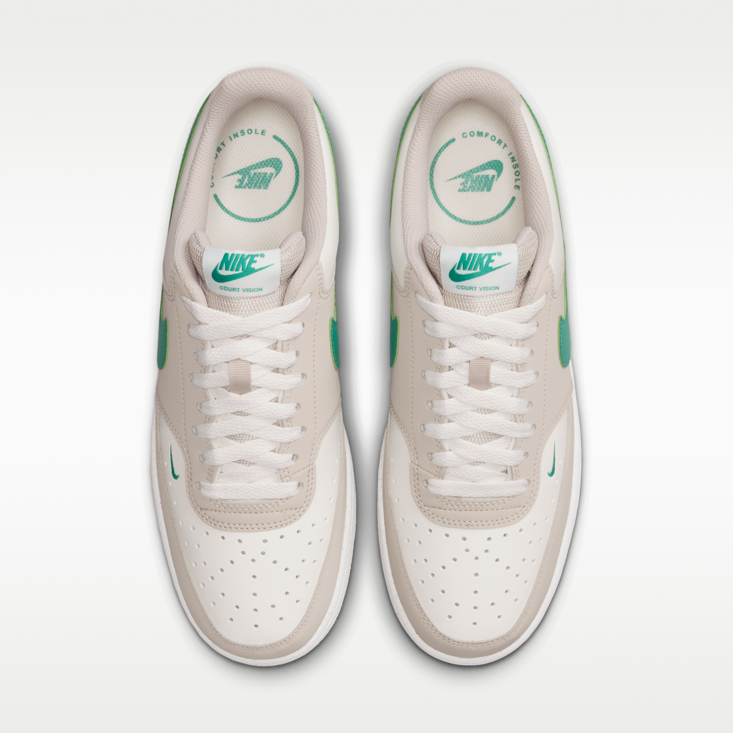 Nike Court Vision Low - Sail/Cream II/Emerald Green - 4