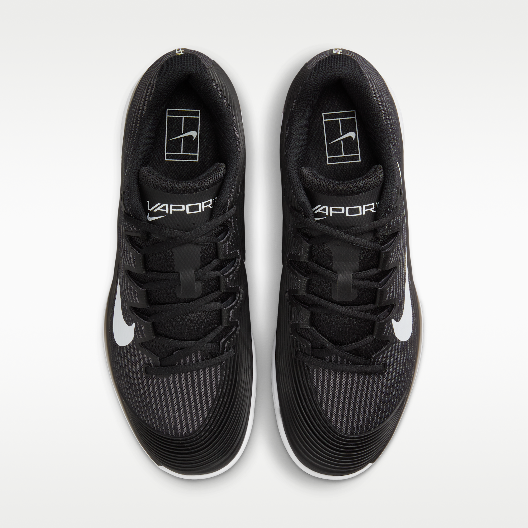 Nike Vapor 12 - Μαύρο/Dark Smoke Grey/Λευκό - 4