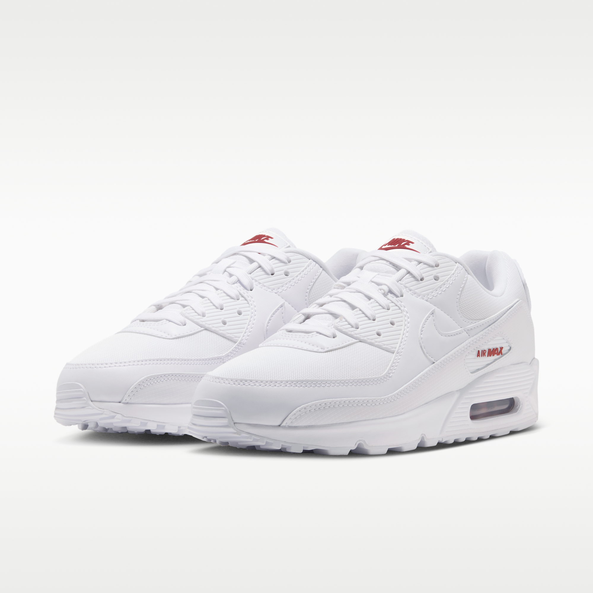 Nike Air Max 90 - Λευκό/Tough Red/Λευκό - 5