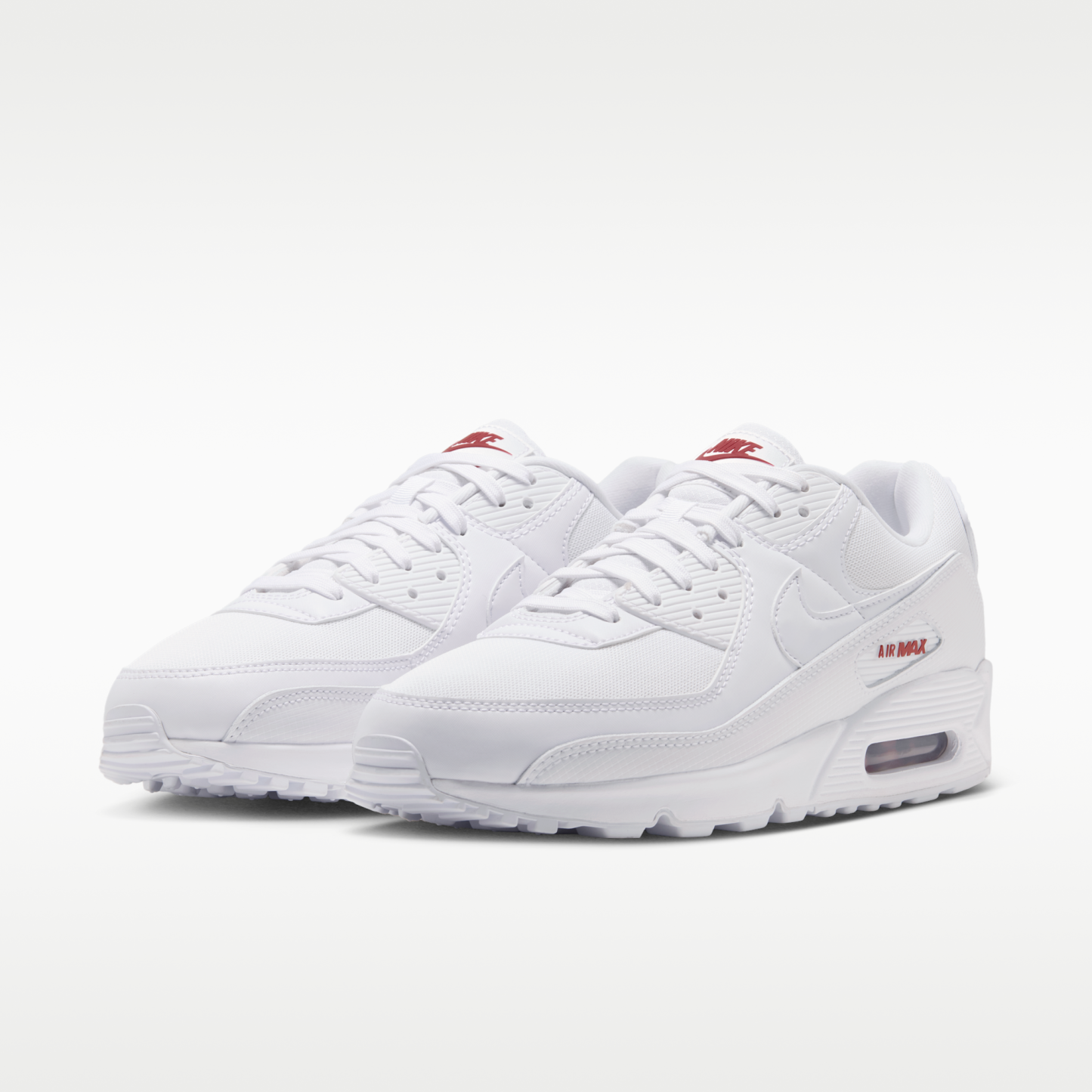 Nike Air Max 90 - Λευκό/Tough Red/Λευκό - 5