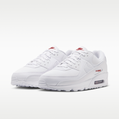 Nike Air Max 90 - Λευκό/Tough Red/Λευκό - 5
