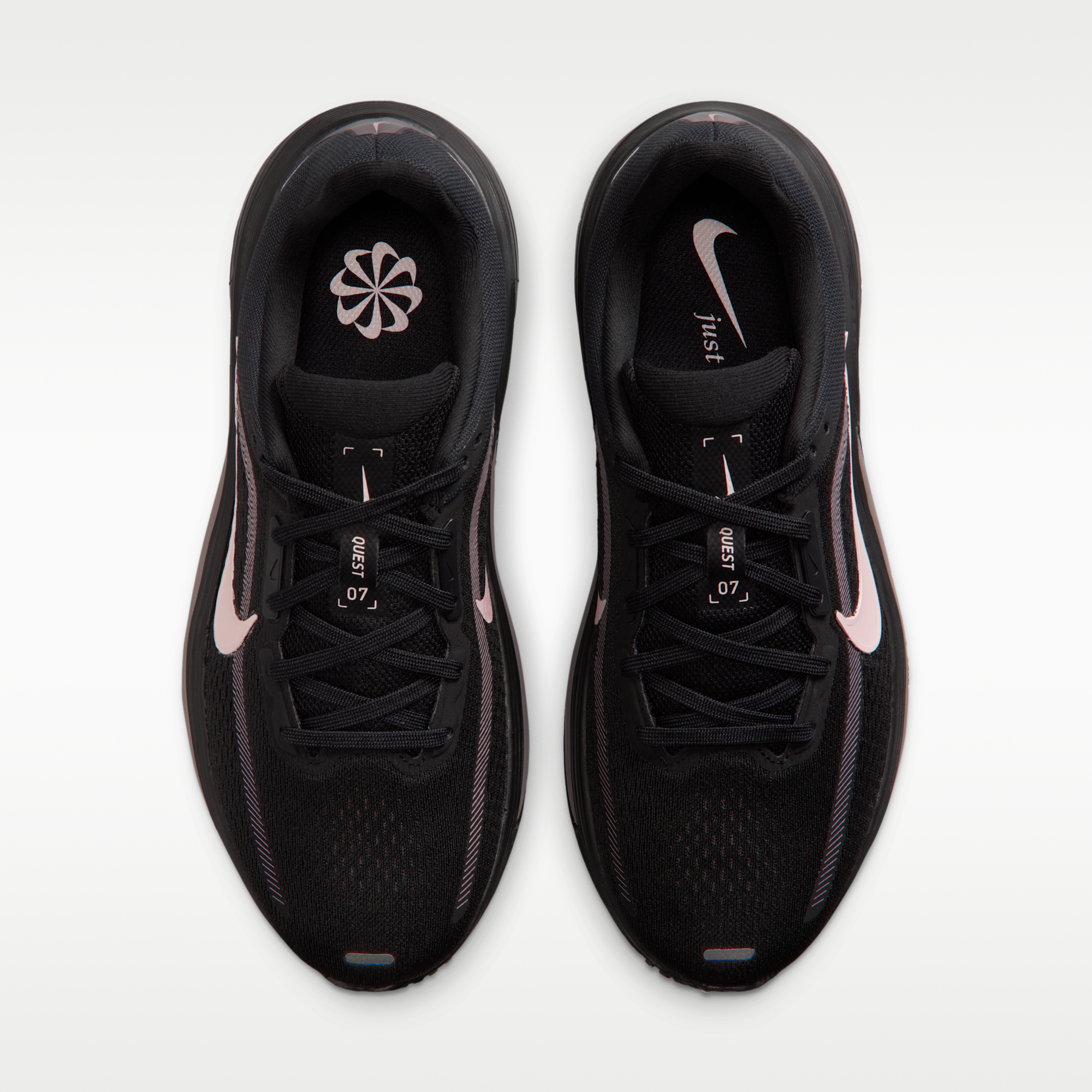 Nike Quest 7 - Μαύρο/Taupe Haze/Silt Red - 4