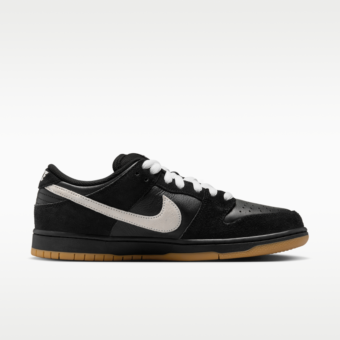 Nike SB Dunk Low Pro - Μαύρο/Μαύρο/Gum Light Brown/Λευκό - 3