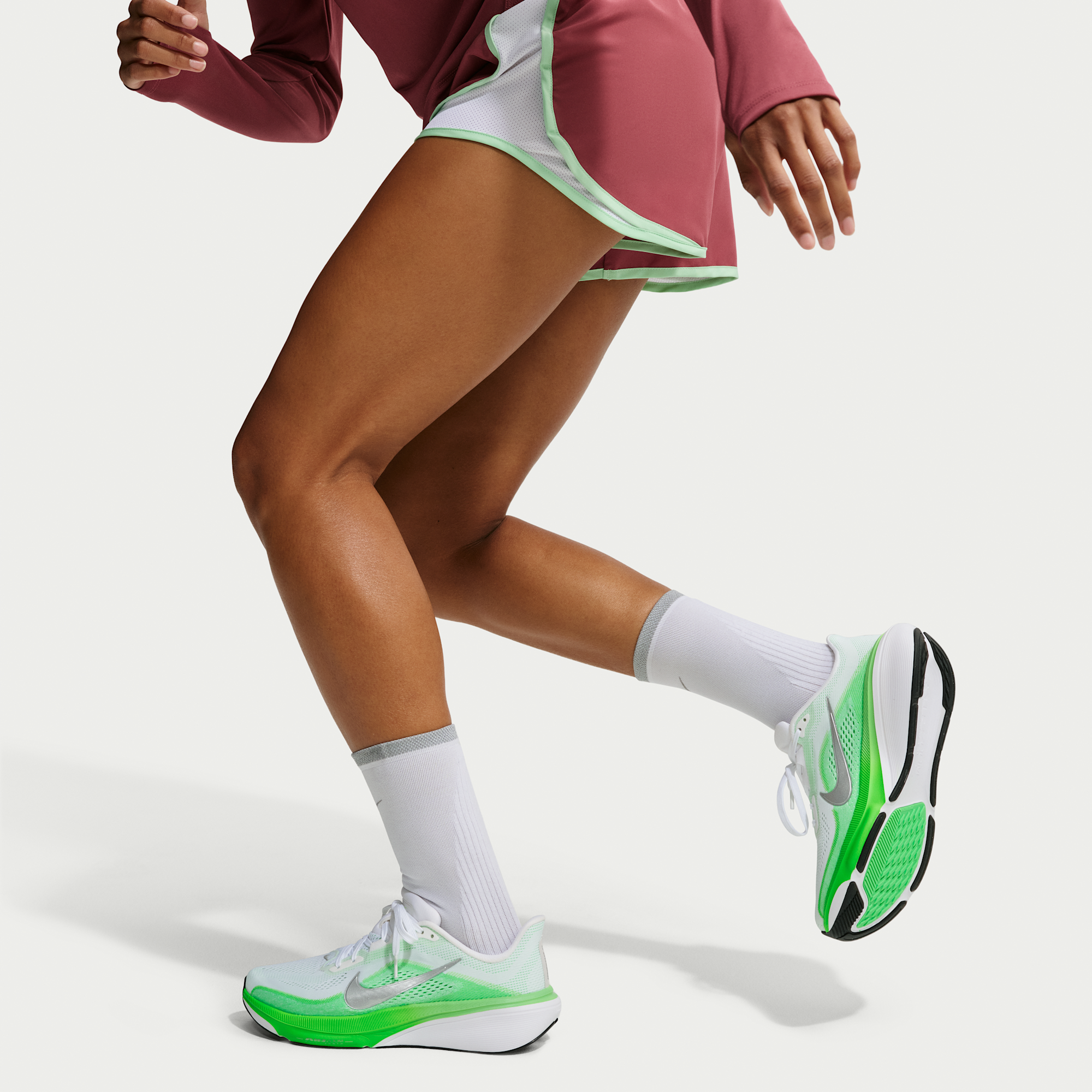 Nike Pegasus 42 - Λευκό/Green Strike/Illusion Green/Metallic Silver - 9