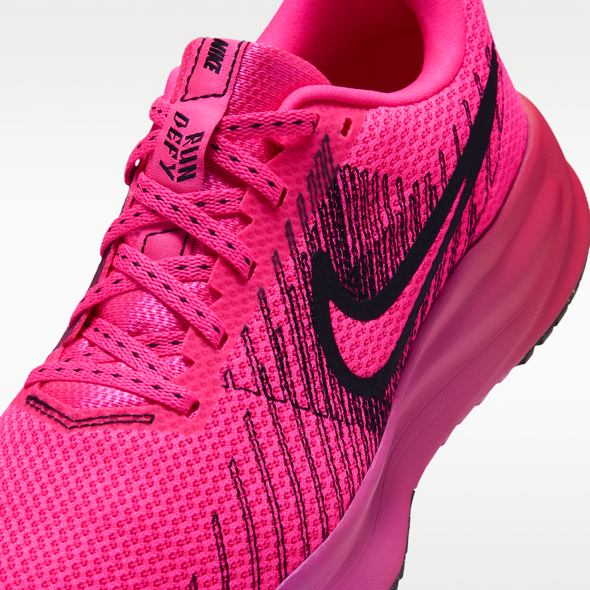 Nike Run Defy - Hyper Pink/Fuchsia Blast/Laser Crimson/Μαύρο - 7