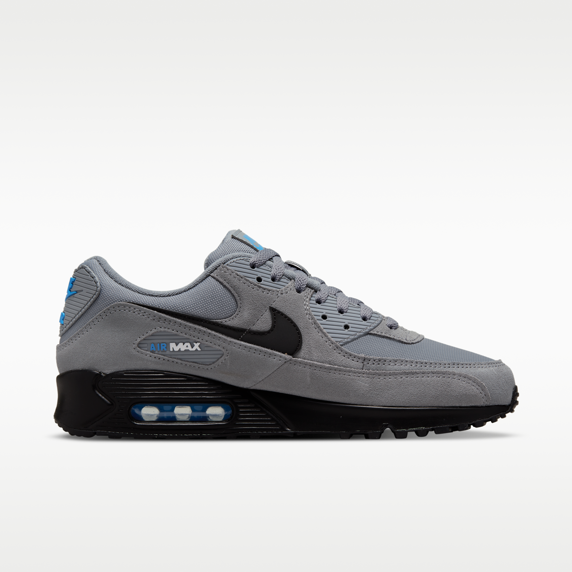 Nike Air Max 90 - Smoke Grey/Light Photo Blue/Metallic Silver/Μαύρο - 3