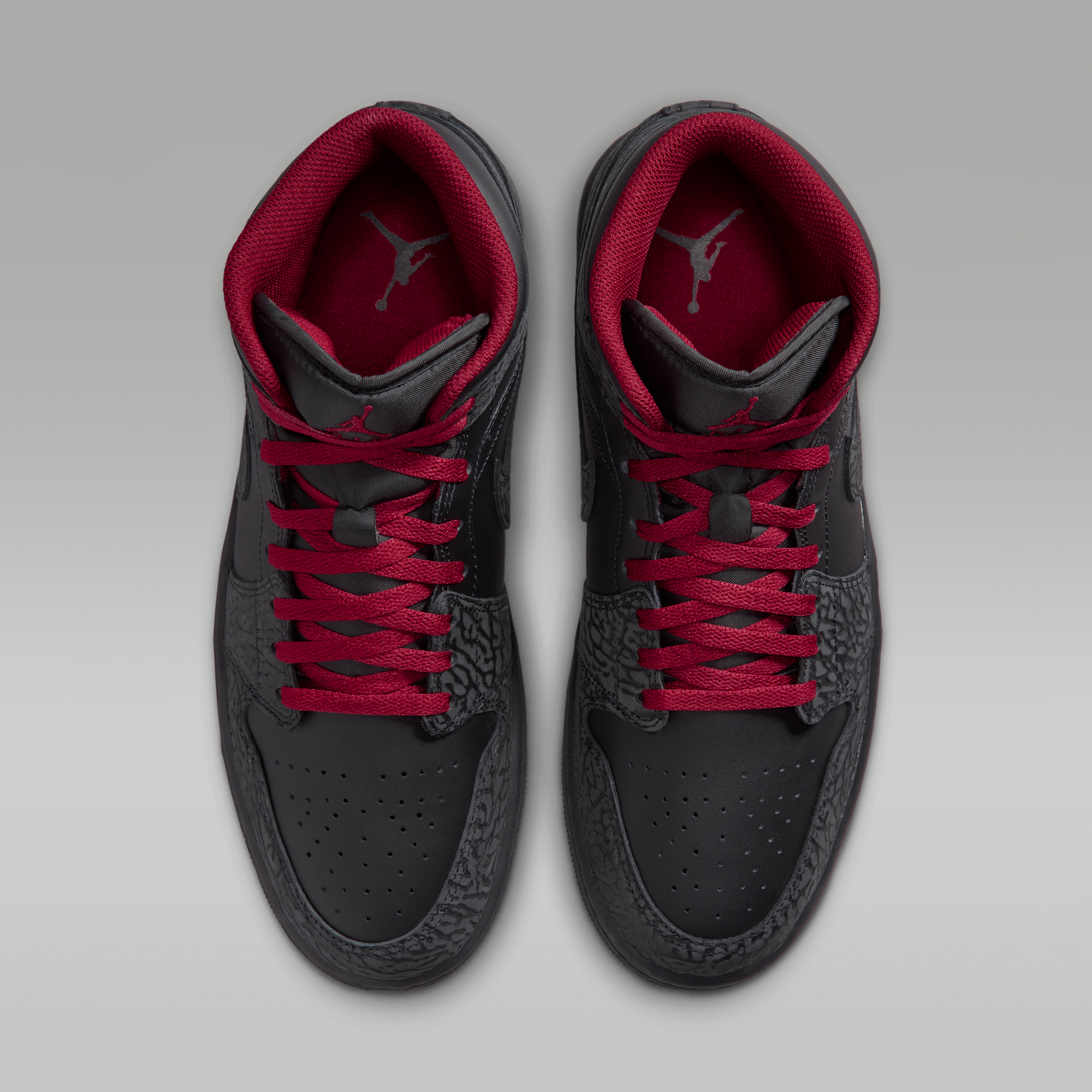 Air Jordan 1 Mid SE - Μαύρο/Μαύρο/Tough Red - 4