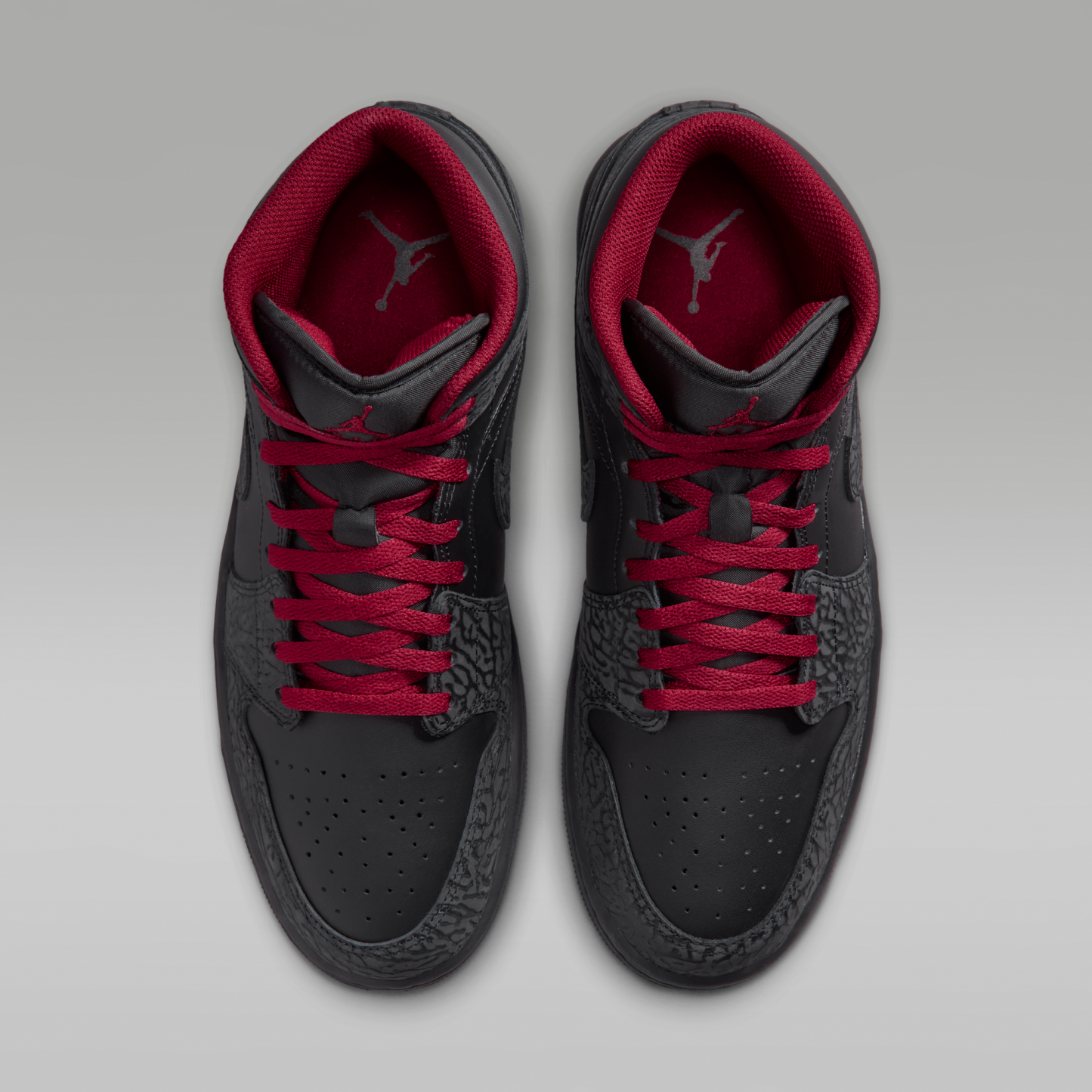 Air Jordan 1 Mid SE - Μαύρο/Μαύρο/Tough Red - 4
