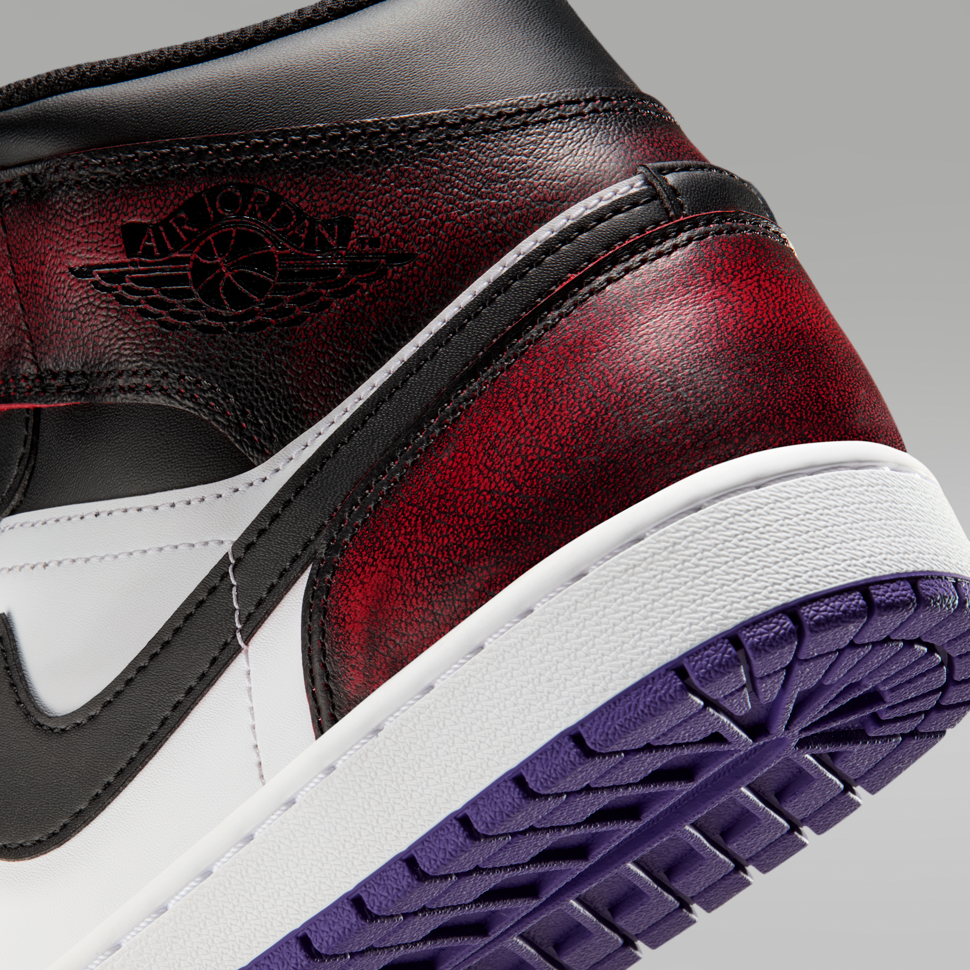 Air Jordan 1 Mid SE - True Red/Λευκό/Court Purple/Μαύρο - 8