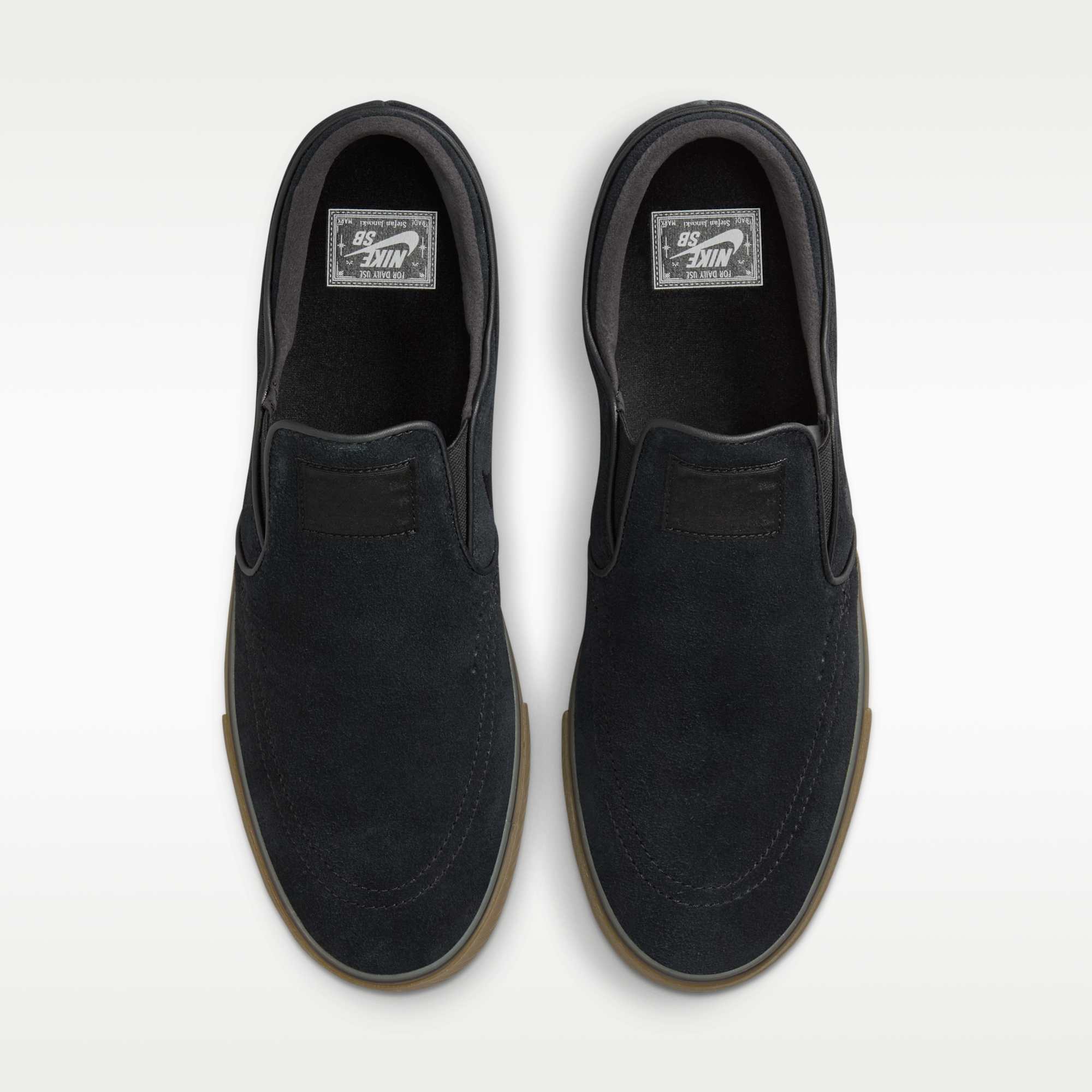 Nike SB Janoski+ Slip - Μαύρο/Μαύρο/Gum Light Brown/Μαύρο - 4