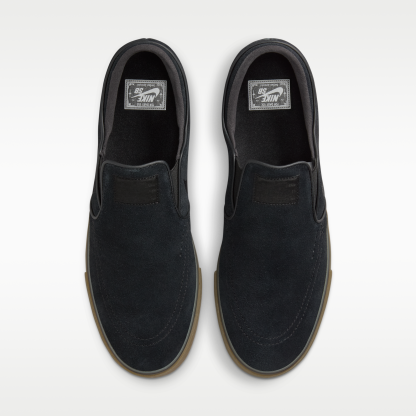 Nike SB Janoski+ Slip - Μαύρο/Μαύρο/Gum Light Brown/Μαύρο - 4