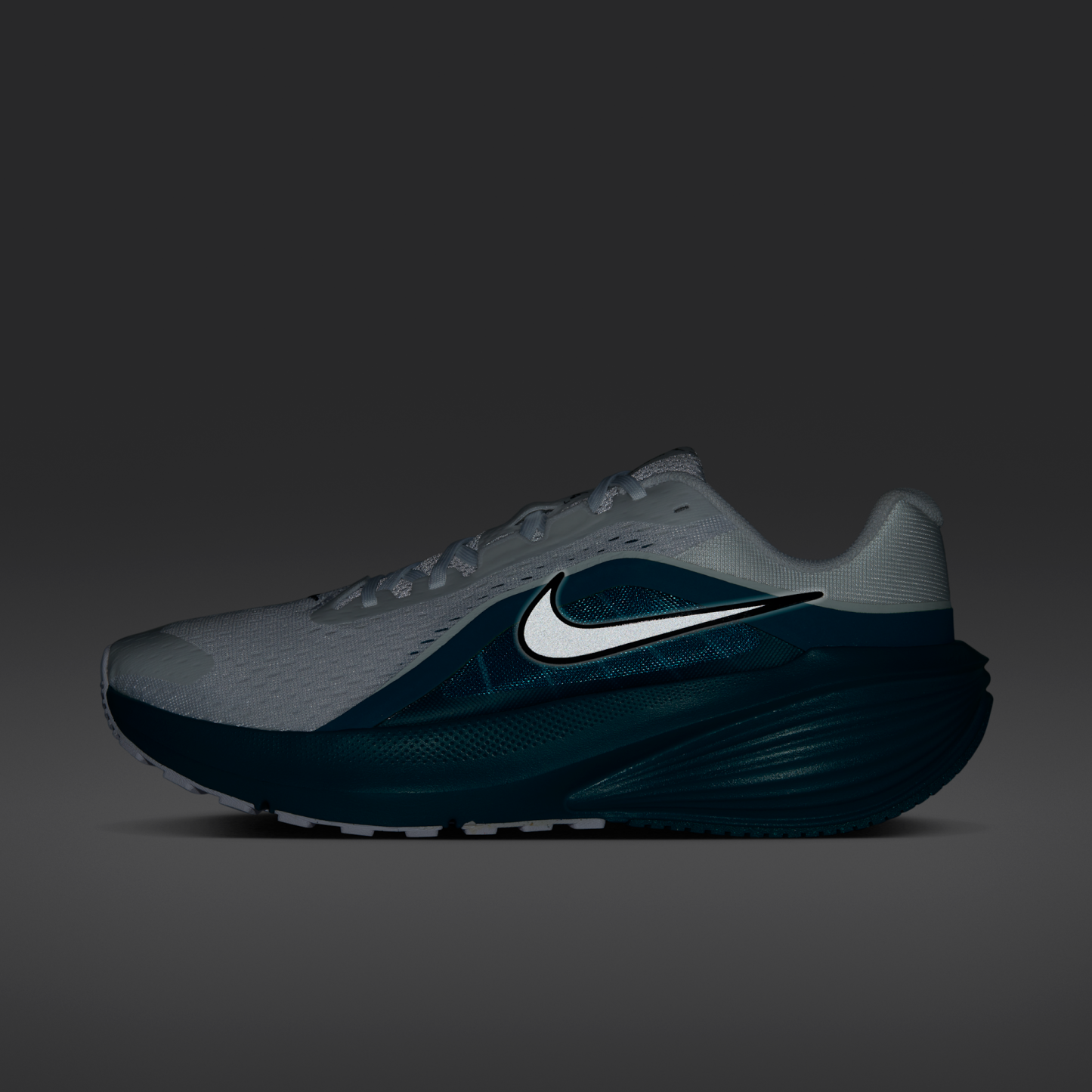 Nike Downshifter 14 - Λευκό/Bright Spruce/Μαύρο/Metallic Silver - 9