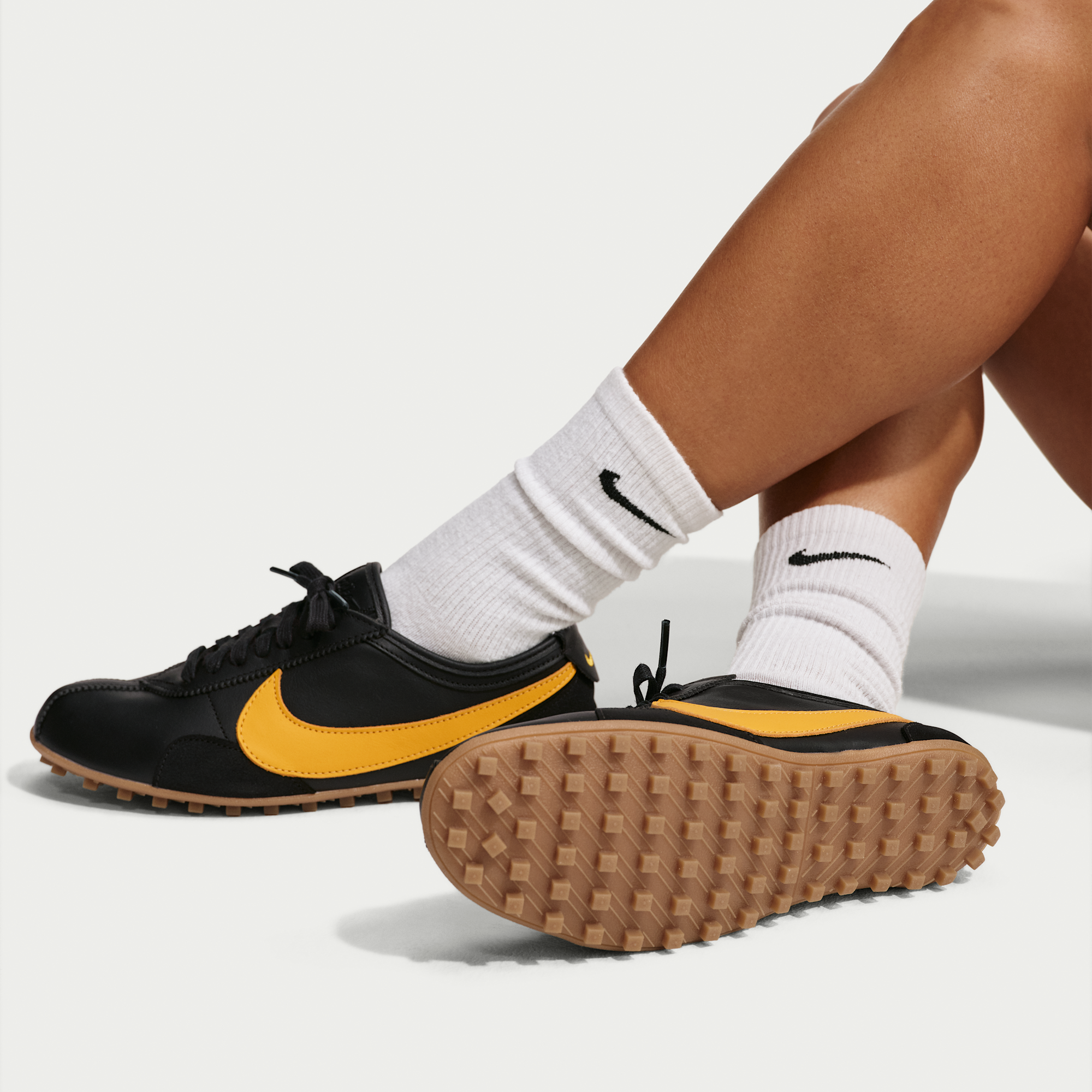 Nike Moon Shoe OG Leather - Μαύρο/Gum Light Brown/Pale Ivory/Yellow Ochre - 10