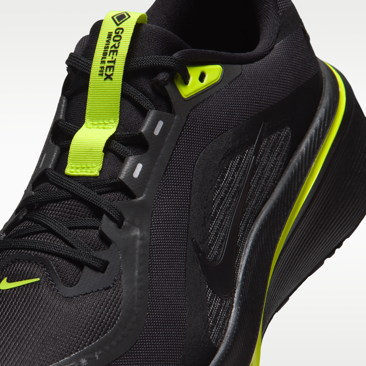 Nike Pegasus 42 GORE-TEX - Μαύρο/Lemon Venom/Metallic Dark Grey - 7